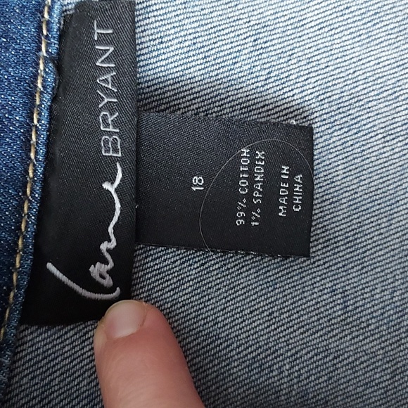 Lane Bryant mid half Jean jacket 18 blue - Picture 6 of 10
